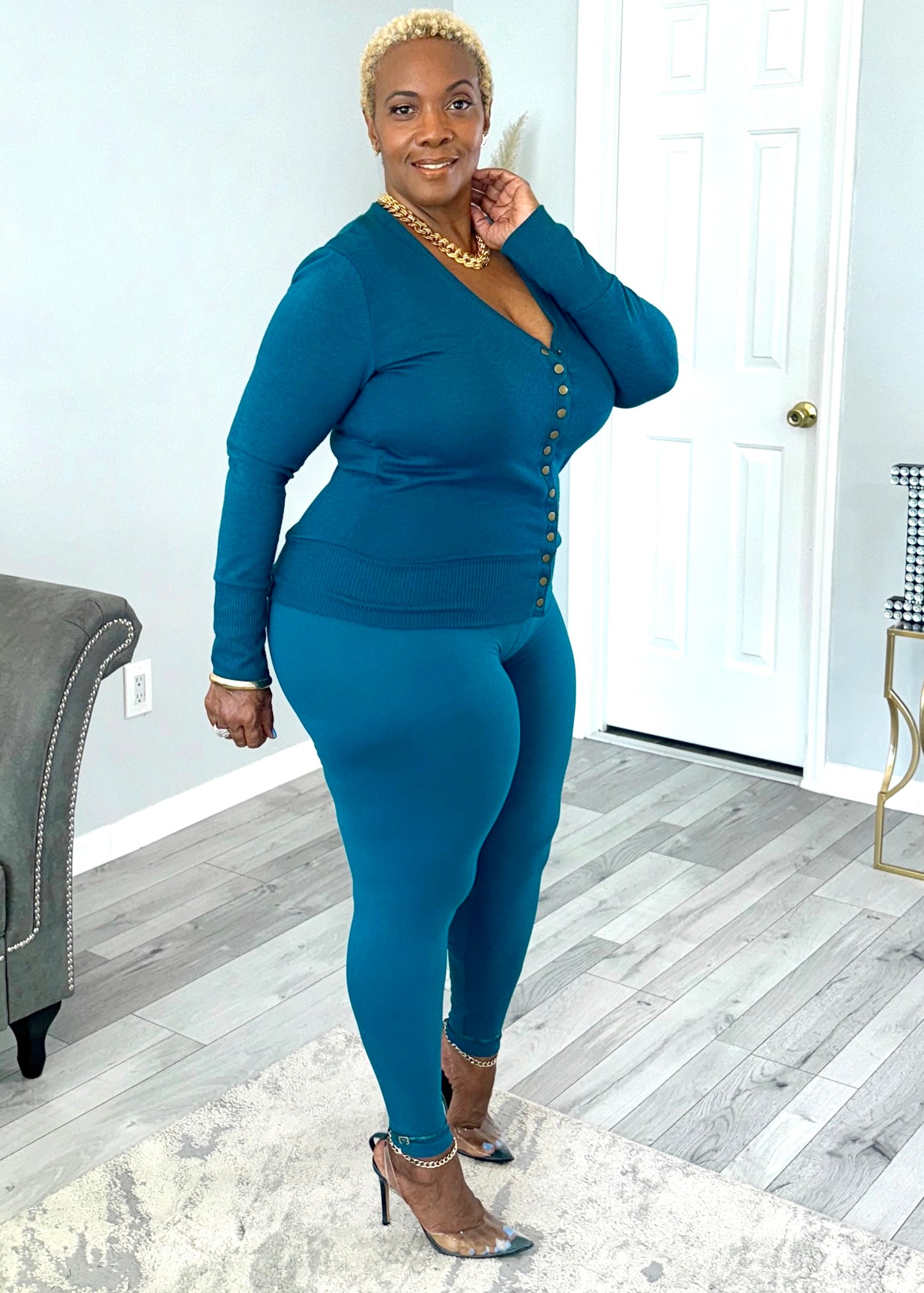 Soft Life Legging Set (Teal Green)