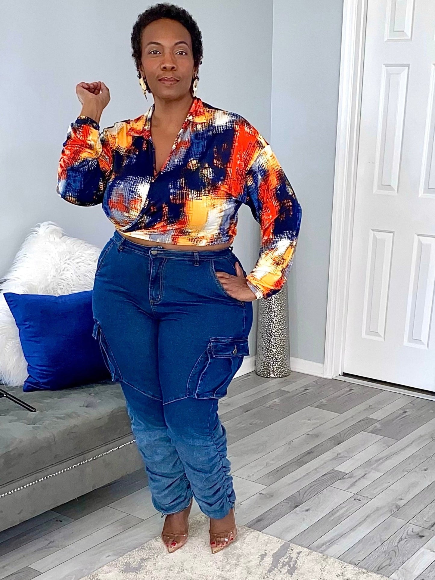 Stacked Cargo Jeans (Reg)